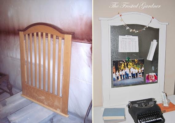 Crib Repurposed Magnet Board