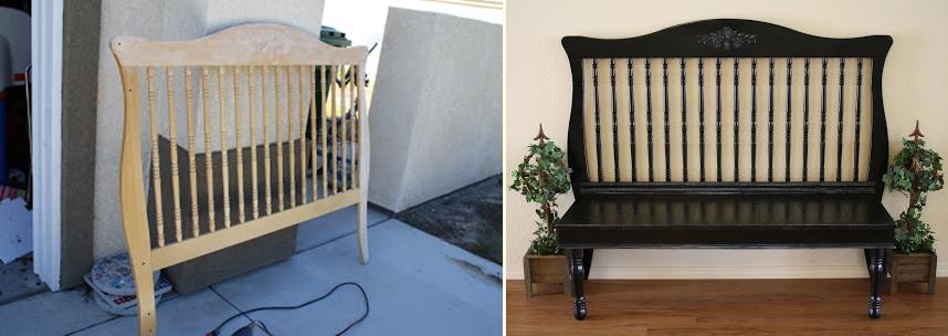 Turn a Crib into a Bench