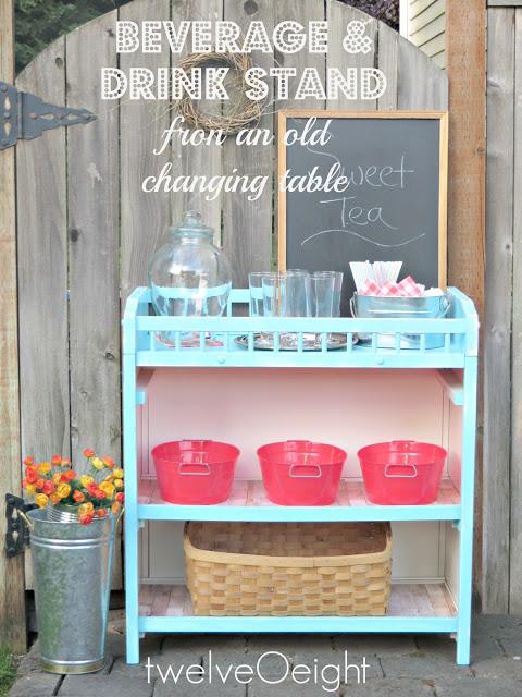 Beverage Stand from a Changing Table