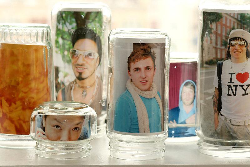 Glass Jar Picture Frames