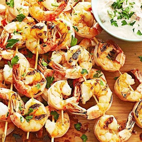 Grilled Red Pepper Dip with Shrimp
