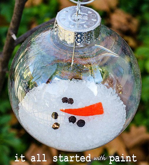 Melted Snowman Ornament