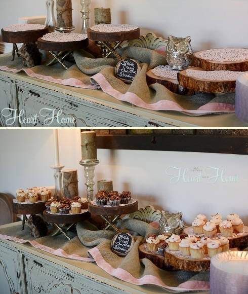 Rustic Wood Cupcake Stand