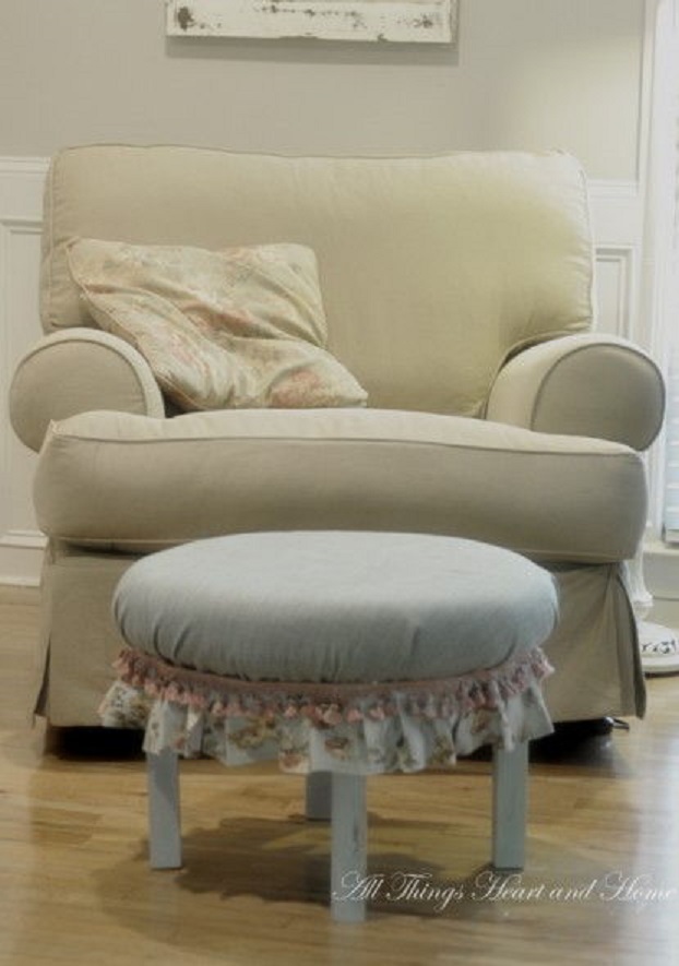 Make an Ottoman from an Old Table