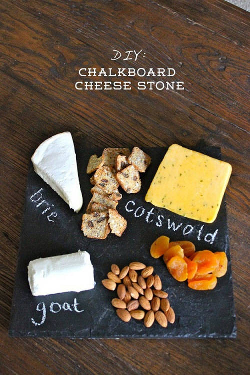 Chalkboard Cheese Stone