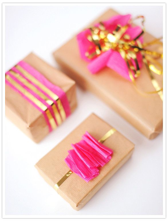 Gold-Accented Gift Wrap