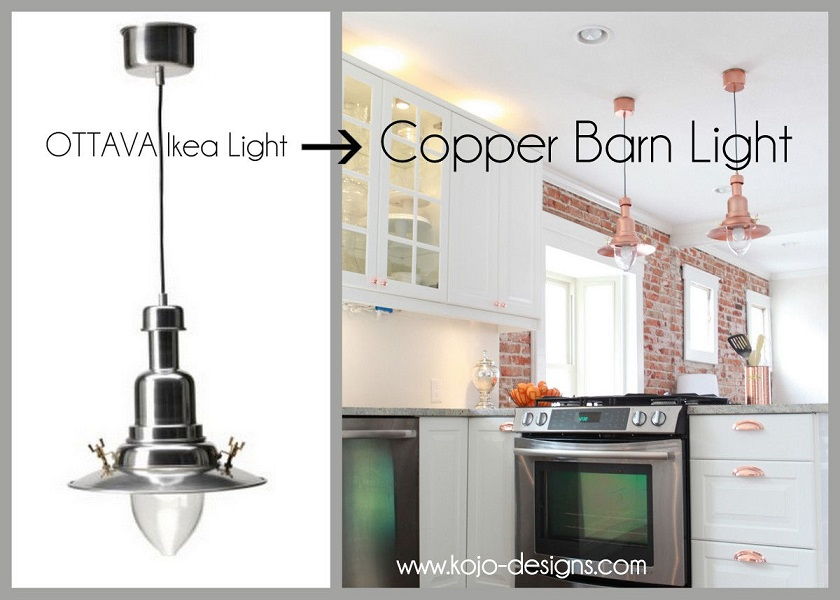 Copper Barn Light IKEA Hack