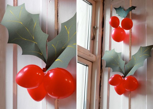 Holly and Berry Balloon Garland