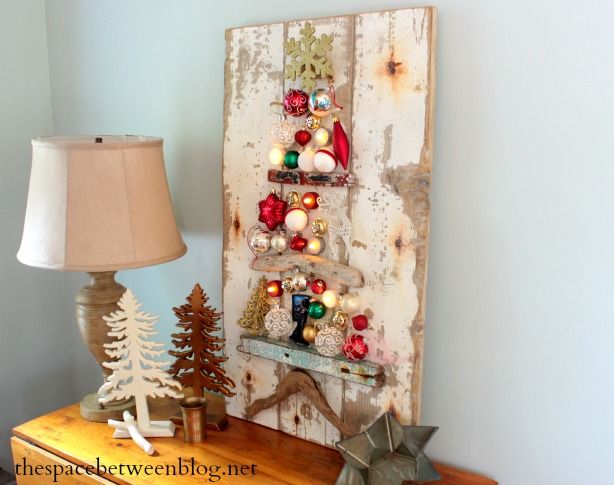 Ornament and Driftwood Christmas Tree