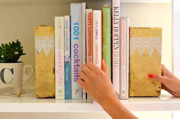 Metallic Brick Bookends
