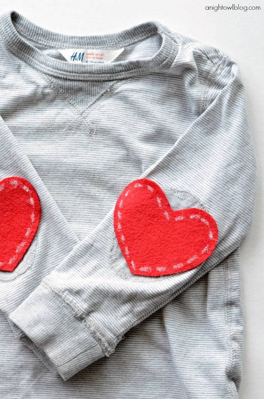 No-Sew Heart Elbow Patches