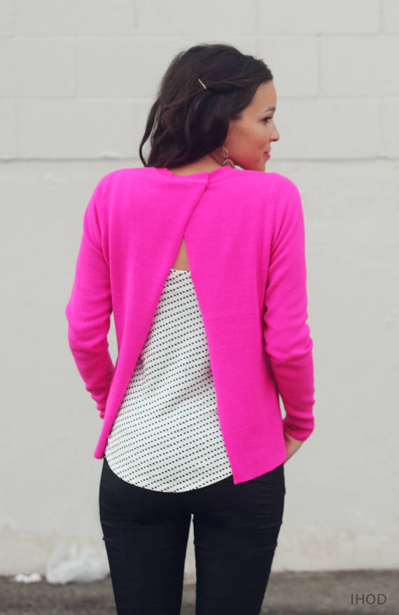No Sew Open Back Sweater