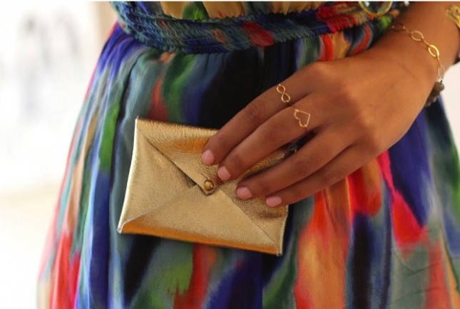 Leather Envelope Clutch