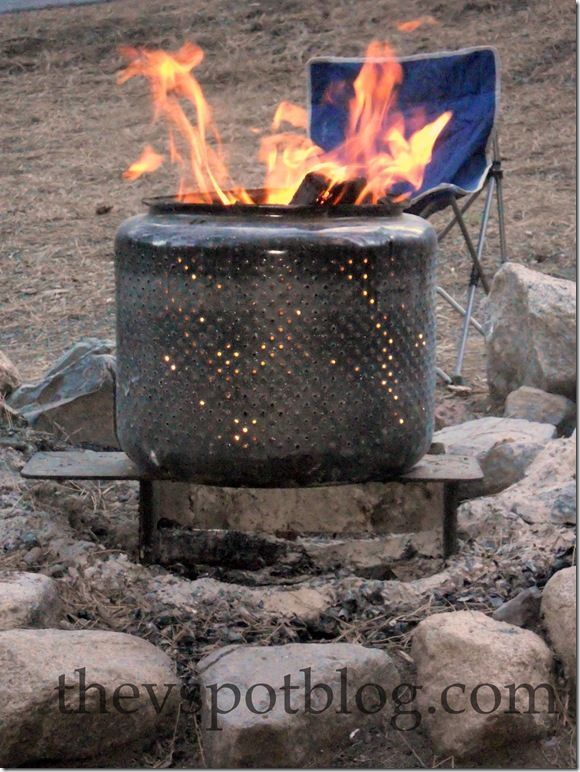 Turn Your Old Washing Machine into a Fire Pit