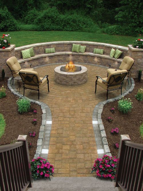 Fire Pit Traditional Patio Providence
