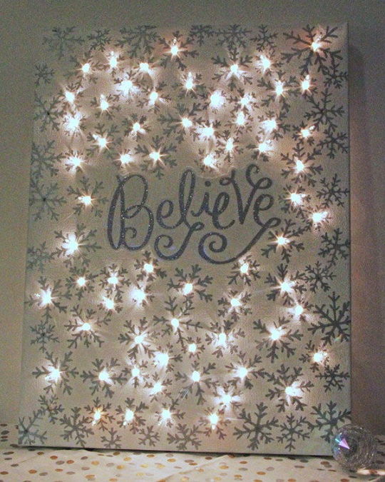 Lighted Christmas Canvas
