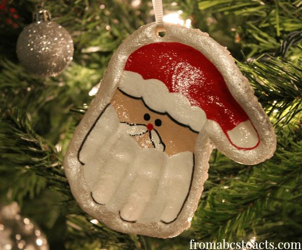 Hand Print Santa Keepsake Ornament