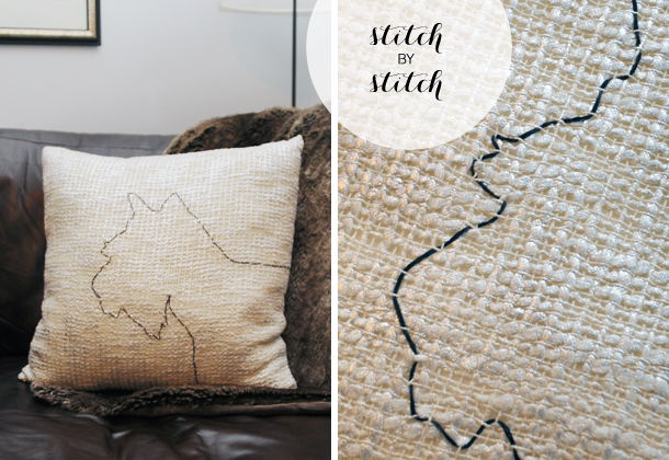 Silhouette Stitched Pillow