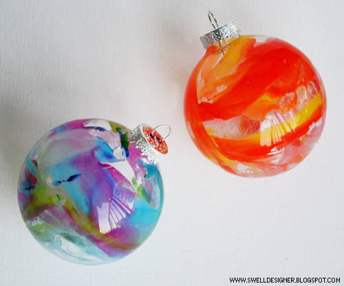 Crayon Melt Glass Ornaments