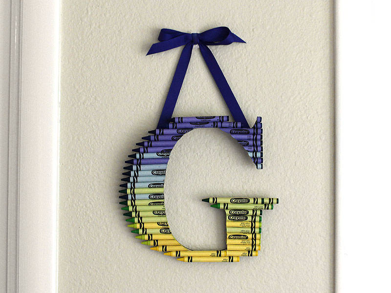 Ombre Crayon Letter