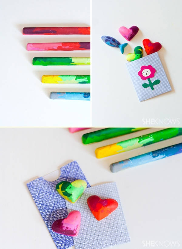 Turn old crayons into fun, colorful shapes