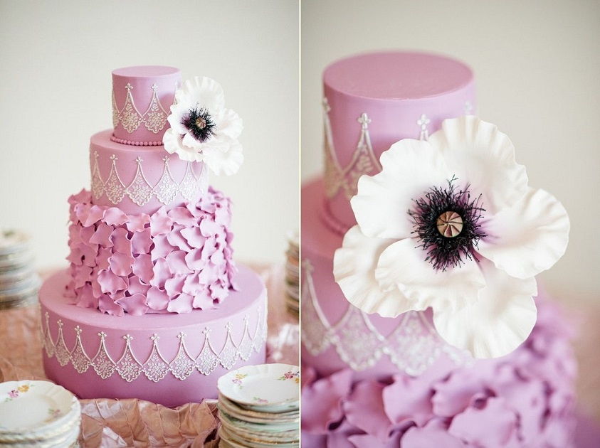 Lilac Colored Cake