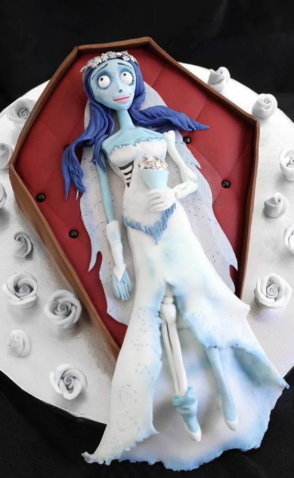 Corpse Bride Blue Velvet Cake