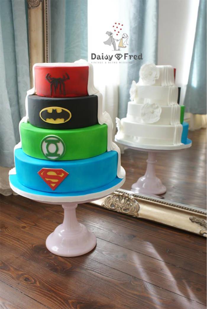 Half and Half Wedding Cake