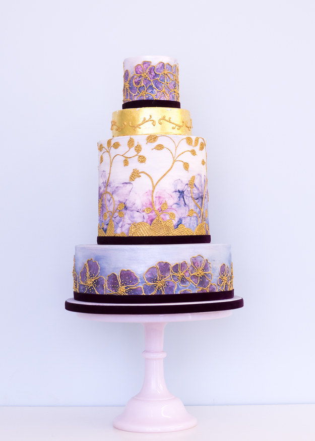Luxurious Watercolor Cake