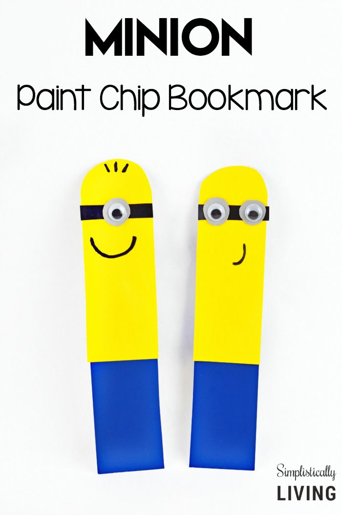 Easy Paint Chip Minion Bookmark