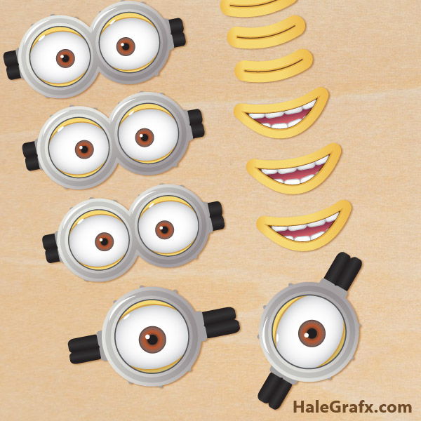 Minion Goggles and Mouths Printables