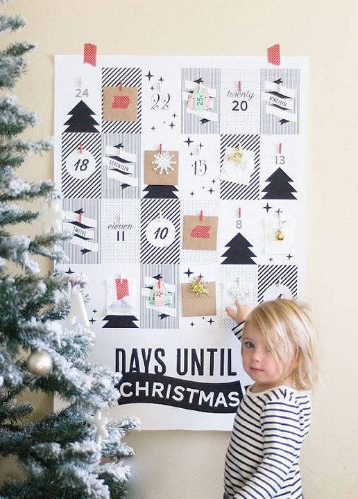 Christmas Advent Calendar Poster