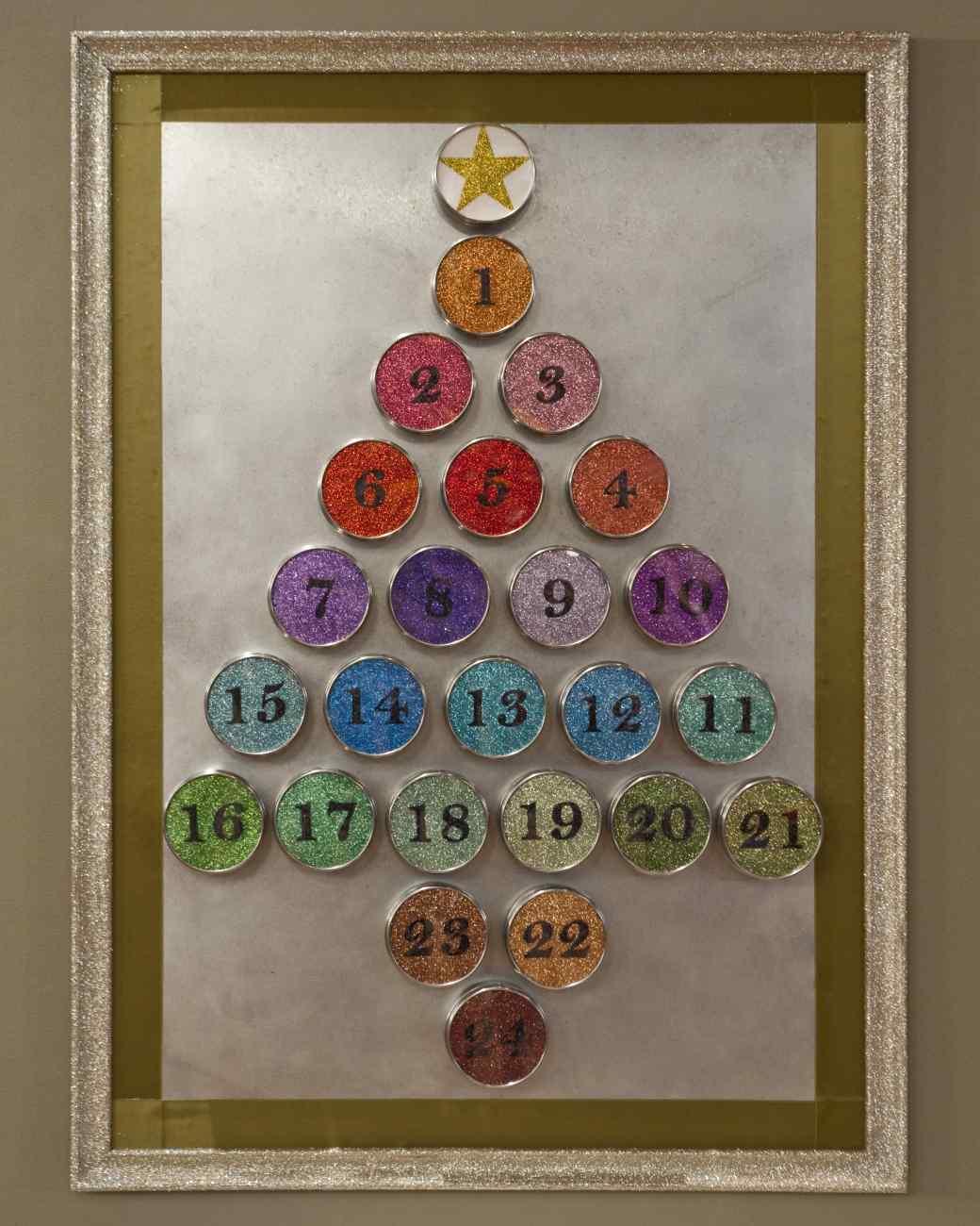 Glittered Magnetic Advent Calendar