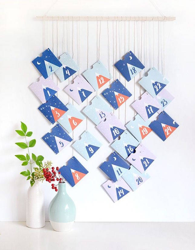 Printable Mountain Advent Calendar