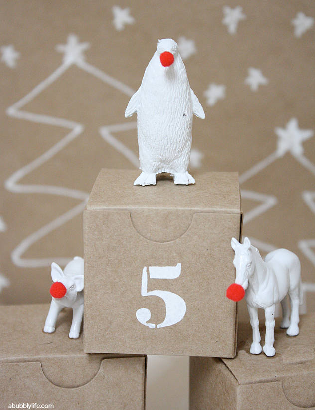 Advent Calendar with Plastic Animals