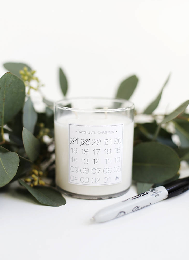 Christmas Countdown Candle
