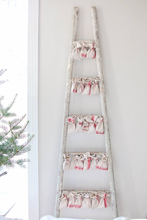Vintage Grain Sack Advent Calendar