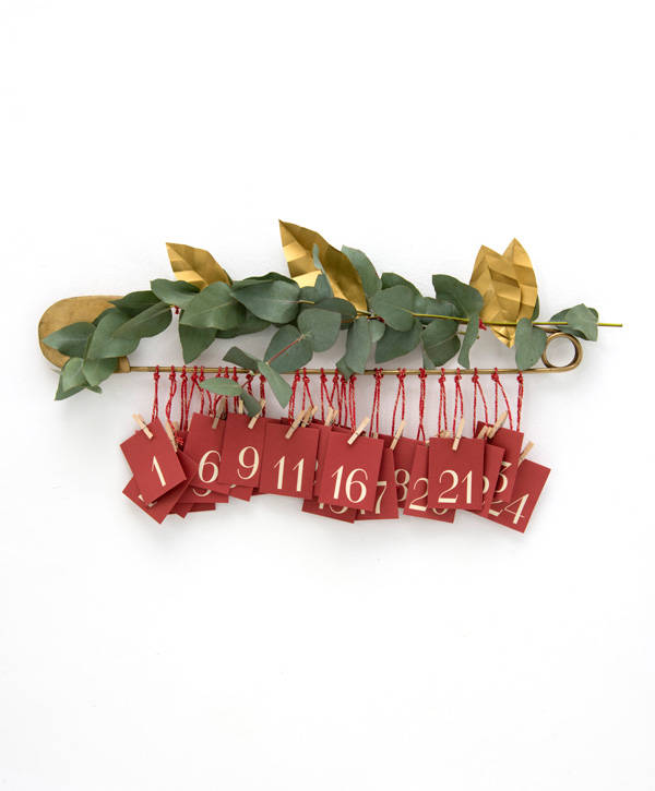 Giant Safety Pin Advent Calendar