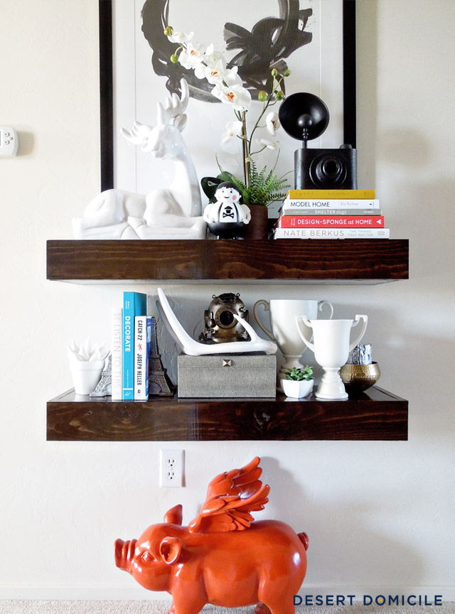 Chunky Wooden Floating Shelves