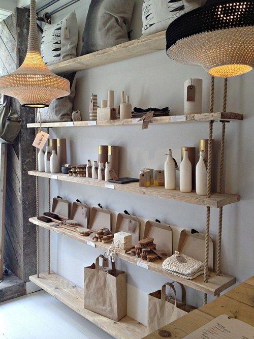 Rope and Wood Shelves