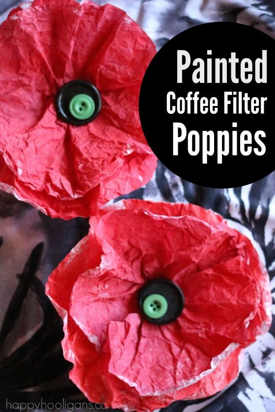 Painted Coffee Filter Poppy