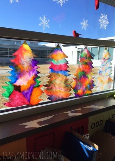 Coffee Filter Christmas Tree Suncatchers