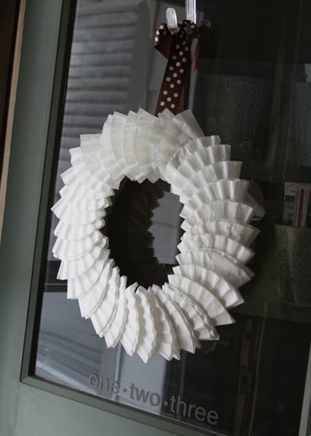 Ruffled Coffee Filter Wreath