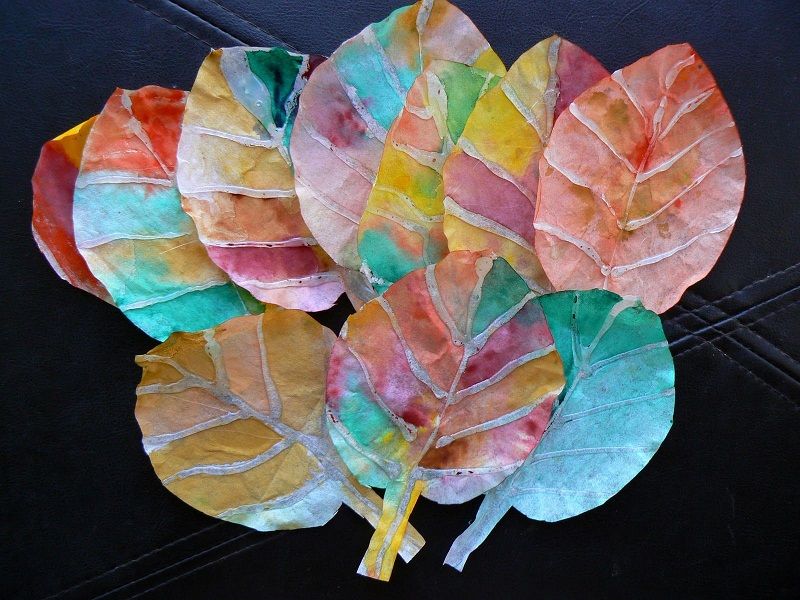 Coffee Filter Fall Leaves