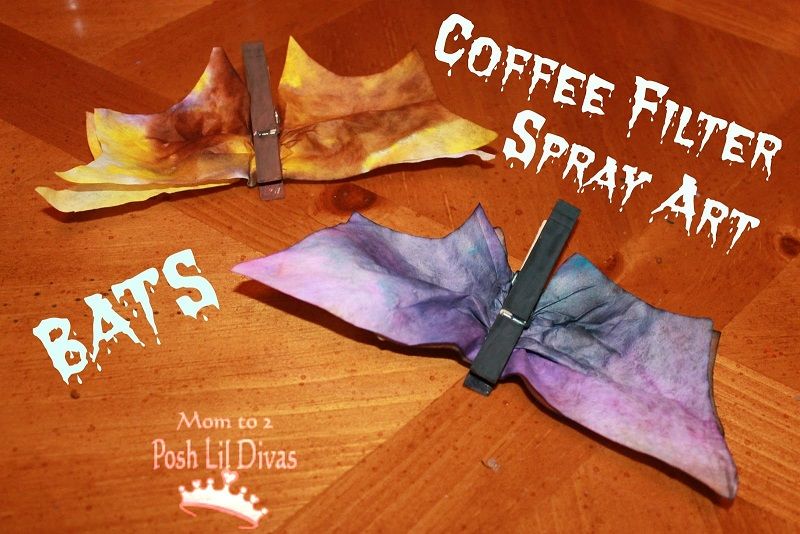 Coffee Filter Spray Art Bats