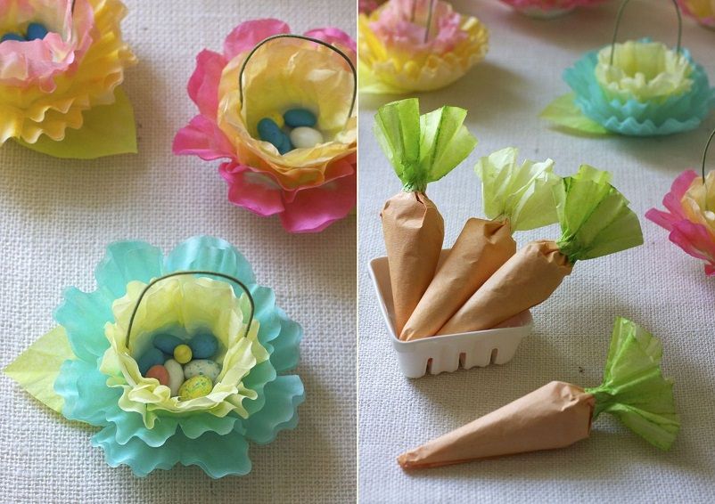 Coffee Filter Flower and Carrot