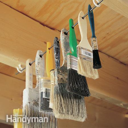 Hang Brushes on a Rod or Wire