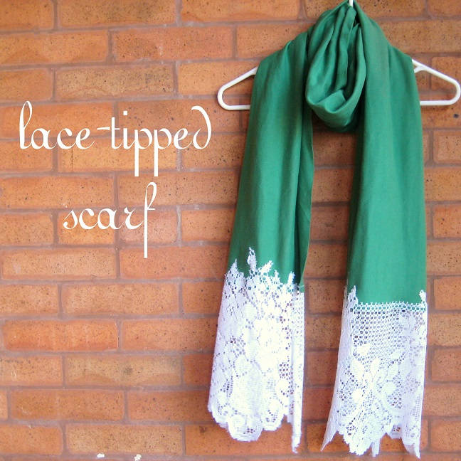 Lace Tipped Scarf