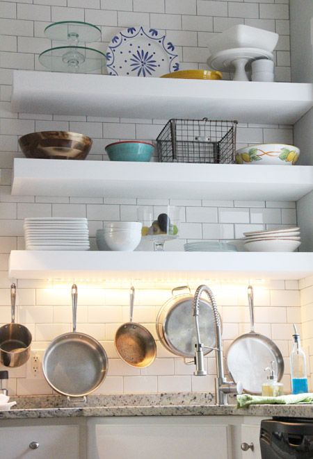 Chunky Floating Kitchen Shelves