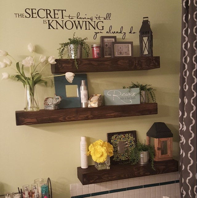 Rustic Style Floating Shelves